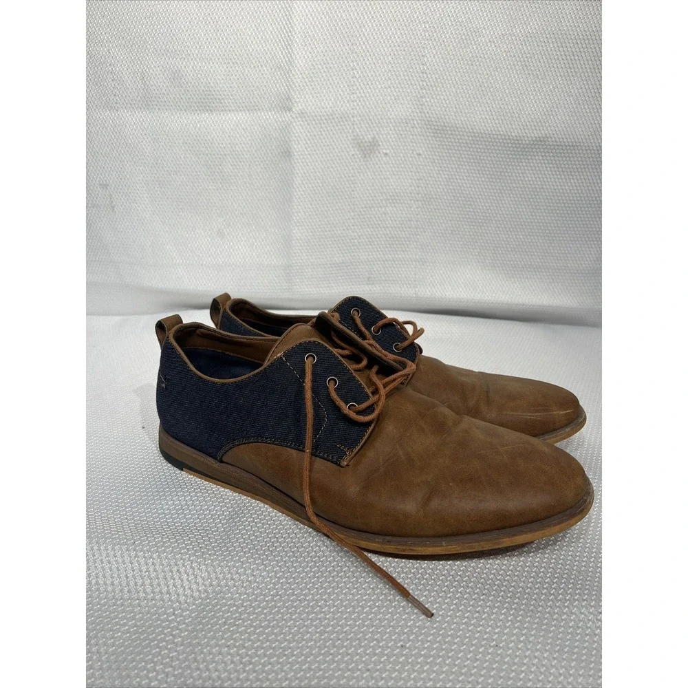 Call It Spring‎ Mens Size 10 Blue Brown Split Leather Shoes Lace Up Oxfords Work